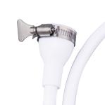 White Shampoo Shower Hose , 20cm 1m Pets Rubber Shower Hose