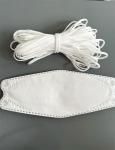 Polyester Nylon White Elastic Ear Bands For Korean 3D Face Mask 3.5mm 4mm 5mm