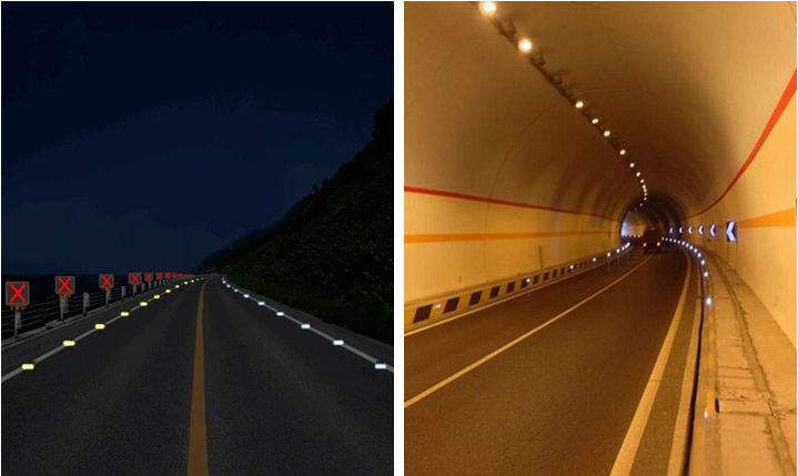 Aluminium Glass Road Stud Cat Eye In Roadway Safety With Yellow LED Color