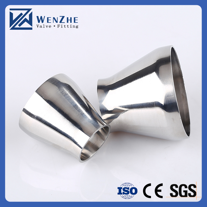 Sanitary Stainless Steel 304 316L Tri Clamp Pipe Fitting Long Short Pipe Weld Eccentric Reducer