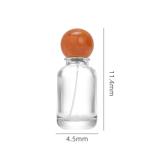 Luxury Round Glass Perfume Bottle With Marble Lid Mountain Bottom Unique Perfume