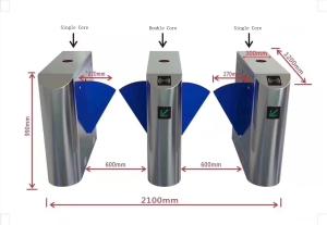 Quality Blue Wing DC Motor 600mm Waist Height Turnstiles wholesale