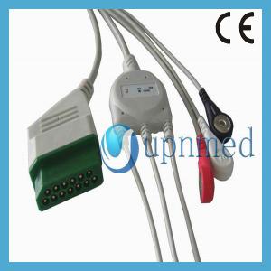 Quality Nihon Kohden one piece 3 lead ECG Cable with leadwires wholesale