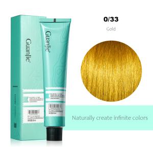 Quality 33/0 Gold Intense Medium Blonde 43 Colors Glitter Permanent Nourishing Organic Hair Color Cream Dye Chart wholesale