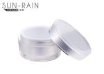 Clear empty double wall plastic cosmetic jars cream skin care jar SR2303A