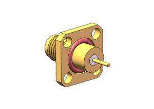 Quality 18GHz Gold Plated Jack Hermetically Sealed SMA RF Connector wholesale