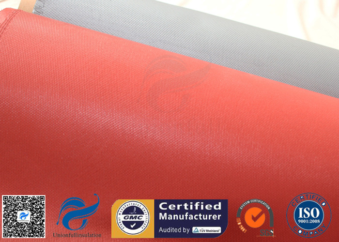 Red Silicone Coated High Silica Cloth Fiberglass Fabric 750gsm Heat Resistant