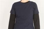 Stockpapa Navy Ladies Dress Clothing Navy Short Sleeve Dress With Lace Motifs