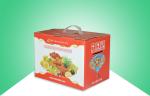 Recyclable Enviromental Paper Packaging Boxes , Portable Fruit Corrugated Paper