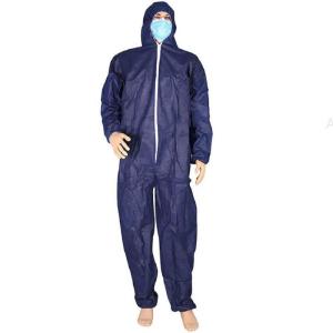 Quality Protective Medical Non Woven Disposable Coverall With Hood Elastic Cuffs wholesale