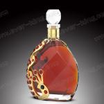 Luxury Crystal 700Ml Whiskey Glass Bottle With Glass Cap