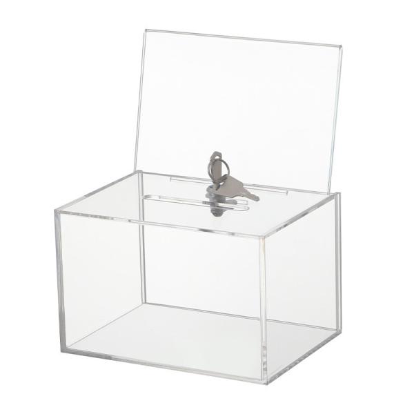 Cheap Clear Acrylic Voting Election Box Eco-friendly Convenience Suggestion Plexiglas Collection Box for sale