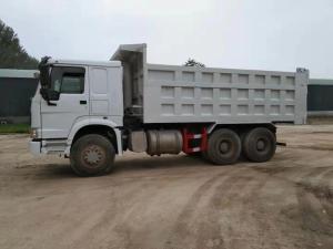 Quality White Used Howo Dump Truck , 40 Ton Used Tri Axle Dump Trucks wholesale
