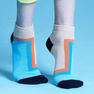 Quality Custom logo, design cotton women Blue Ankle socks wholesale