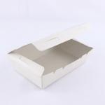 Corrugated Folding Disposable Food Packaging Box White Paper Container