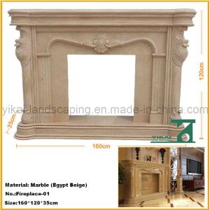 Quality Carved Stone Natural Fireplace Mantel for Indoor Decoration wholesale