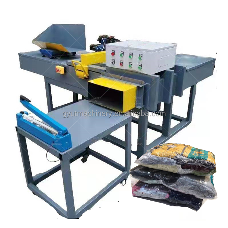 Rag Baling Machine for Secondhand Clothes and Wool Fibre Wipers at 2300*5700*2900mm