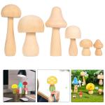 Peg 3cm Natural Unfinished Wooden Mushroom Toys 2.55 In Children Graffiti