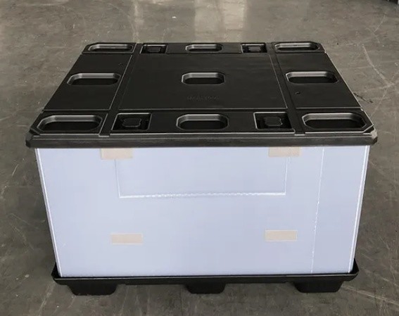Lightweight Double Layer Plastic Pallet Box With Vacuum Forming For Logistics