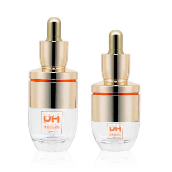 Oval Moisturize Glass Serum Bottle Cosmetic Essential Oil Dropper Bottle 30ml
