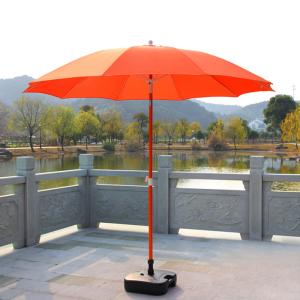 Quality Orange Commercial Beach Umbrella , Professional Small Wood Beach Umbrella wholesale