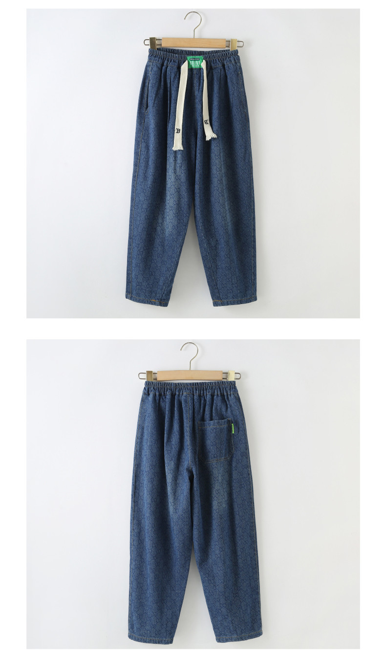 Straight Leg Girls Jeans Pants Trousers Versatile Blue For Children 4-16 Years Old