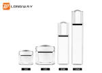 Non Spill Acrylic Cream Jar , Eco Friendly Empty Cream Bottles Lightweight