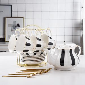Quality Cup Tea Set Of 6 Ceramic English Coffee Tea Sugar Container Set Arabic Teapot And Plate Suacer wholesale