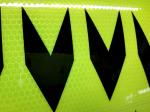 Bright Auto Yellow And Black High Visibility Reflective Adhesive Tape 5cm*50m /