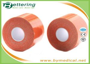Quality Kinesiology Tape Kinesio Tape 5cm x 5m Waterproof Pure Cotton,Sports Safety Muscle Tape Orange Colour wholesale