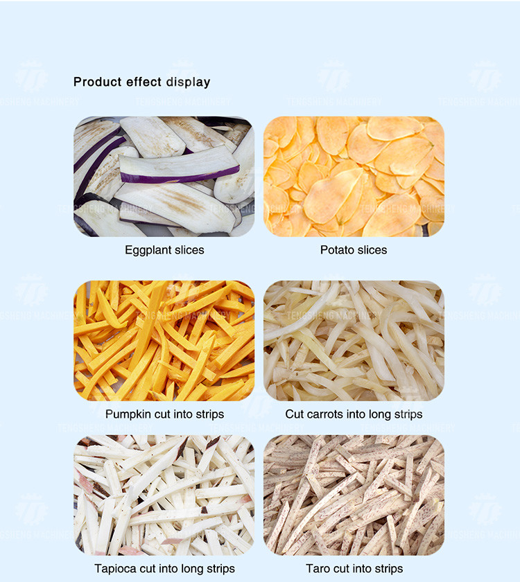 Carrot Slicing Cutter 1500KG/H Potato Chips Making Machine