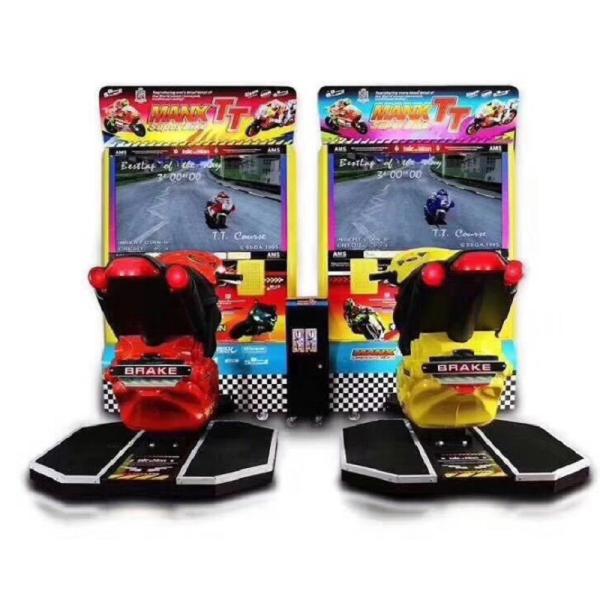Plastic Moto Racing Game Machine 2200*2500*2500mm Cool Coin Operated Driving