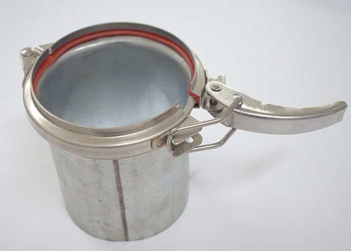 Stainless Steel 304 Quick Release Tube Clips Ducting Clamps With Lock And Red Gasket