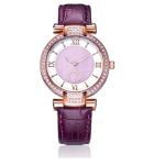 Fashion Ladies / Girls Alloy Wrist Watch Water Resistant With Leather Strap ,