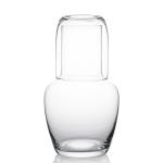 1L handmade Glass Water Carafe With Tumbler