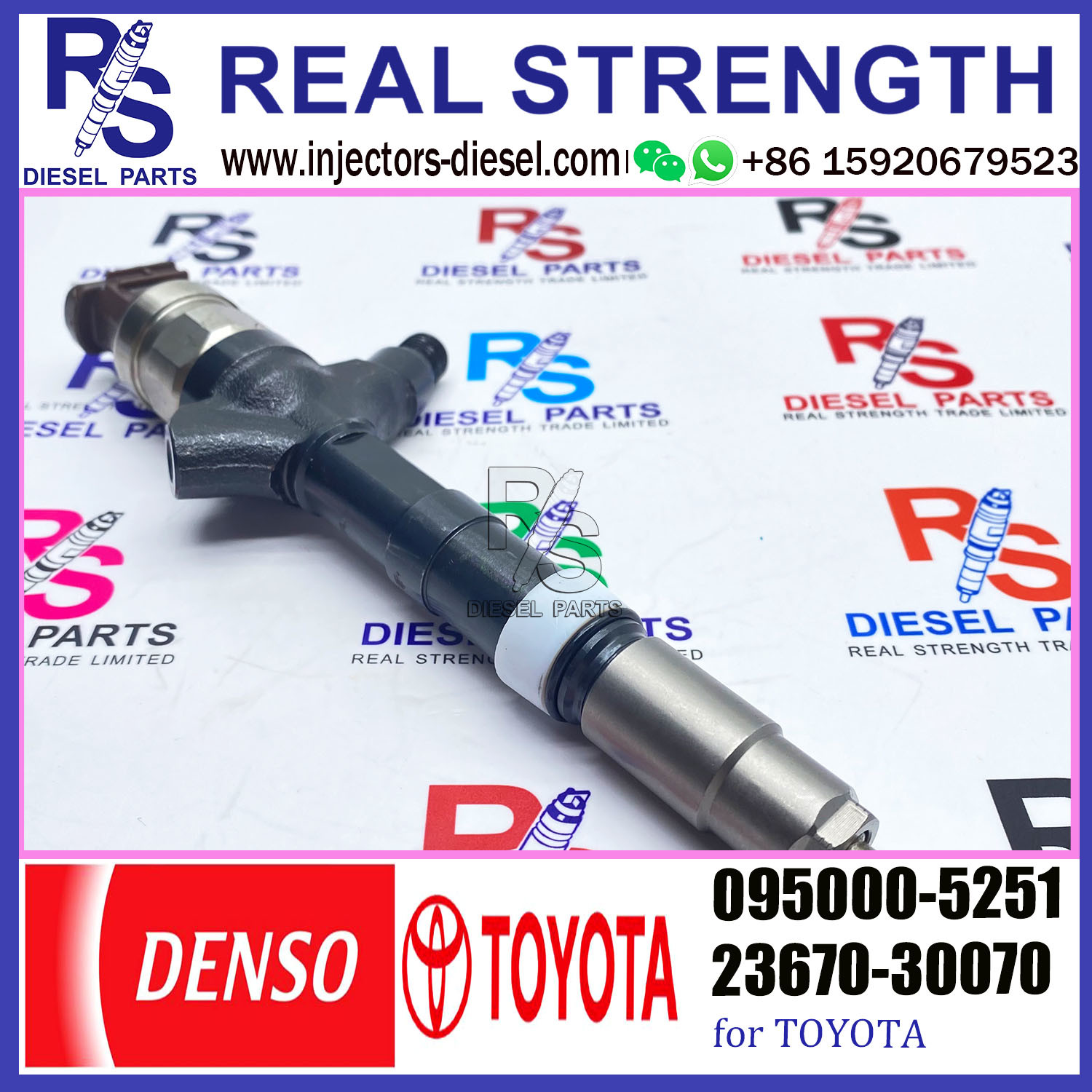 Rail Fuel Injector 095000-5250 095000-5251 for TOYOTA 23670-30070