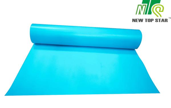 Blue Vinyl SPC Flooring Underlayment Embossed , Laminate Floor Padding