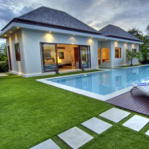 Quality Hotel Garden Synthetic Residential Fake Grass Mat Luxury With Good Gloss wholesale