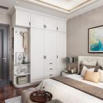 DIY Glass Mirror Wooden Bedroom Wardrobe in Modern Style for Bedroom Requirement