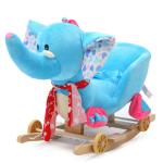 Cute Plush Rocking Elephent Animal Toys With Music For Children Riding On