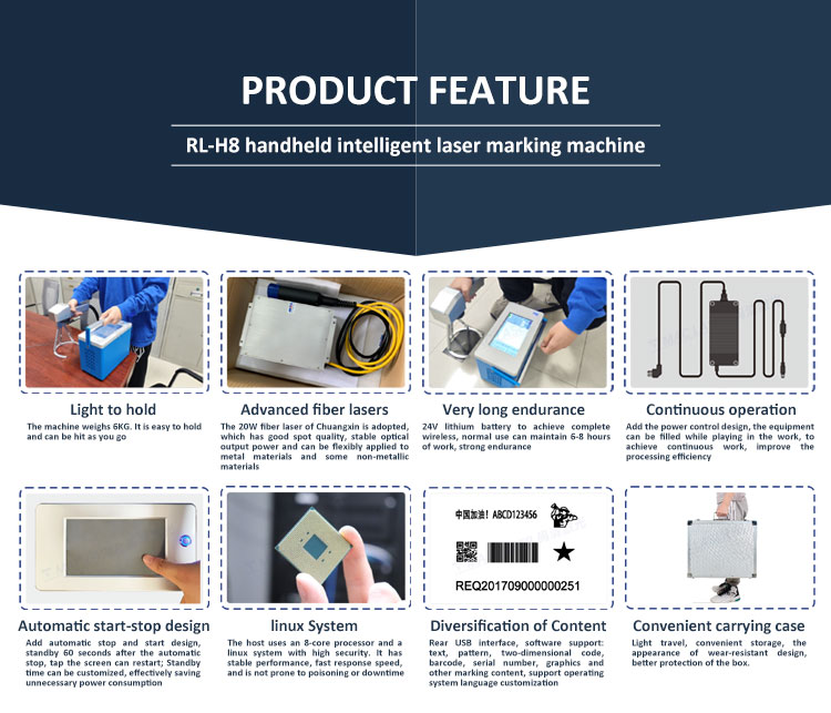 Mini Handheld Fiber Laser Marking Machine For Metal Working 20W 30W