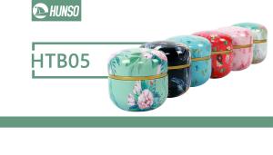 Quality Decorative Round Metal Tin Container , Tea Packaging Tin Gift Boxes wholesale