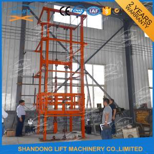 Quality 1T 12m CE Approved Vertical Guide Rail Elevators Hydraulic Warehouse Cargo Lift wholesale