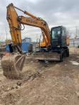 17.17 Ton Hyundai R150W-7 Used Wheel Excavator 4.5L Displacement