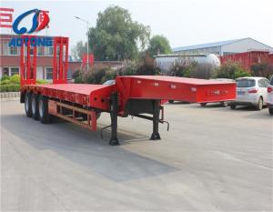 Quality 2 Axle Lowboy Semi Trailer Heavy Equipment Transport for Truck Trailer in Africa Kenya wholesale