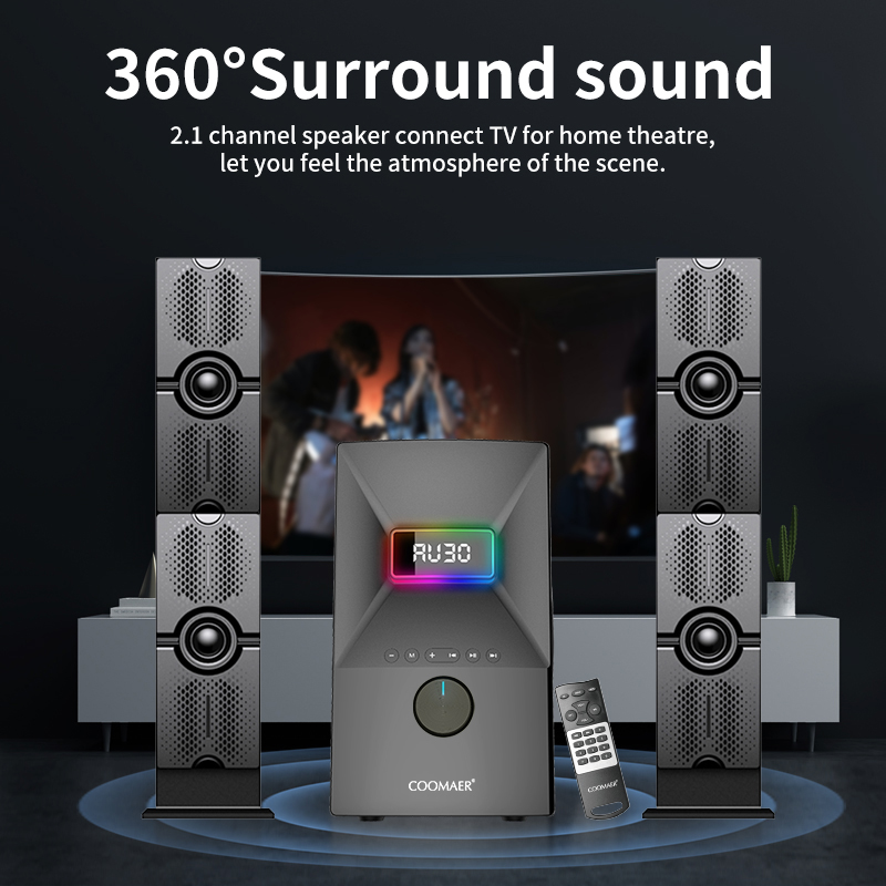 RGB Sound Multimedia Bluetooth Wireless 2.1 Home Theater System for CKD SKD Support