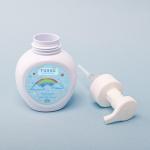 Round Lotion Shampo Bottle 300ml Plastic Foam Bottle For Facial Cleaning
