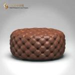 Italian Style Leisure Fabric Ottoman Pouf Modern SGS approved
