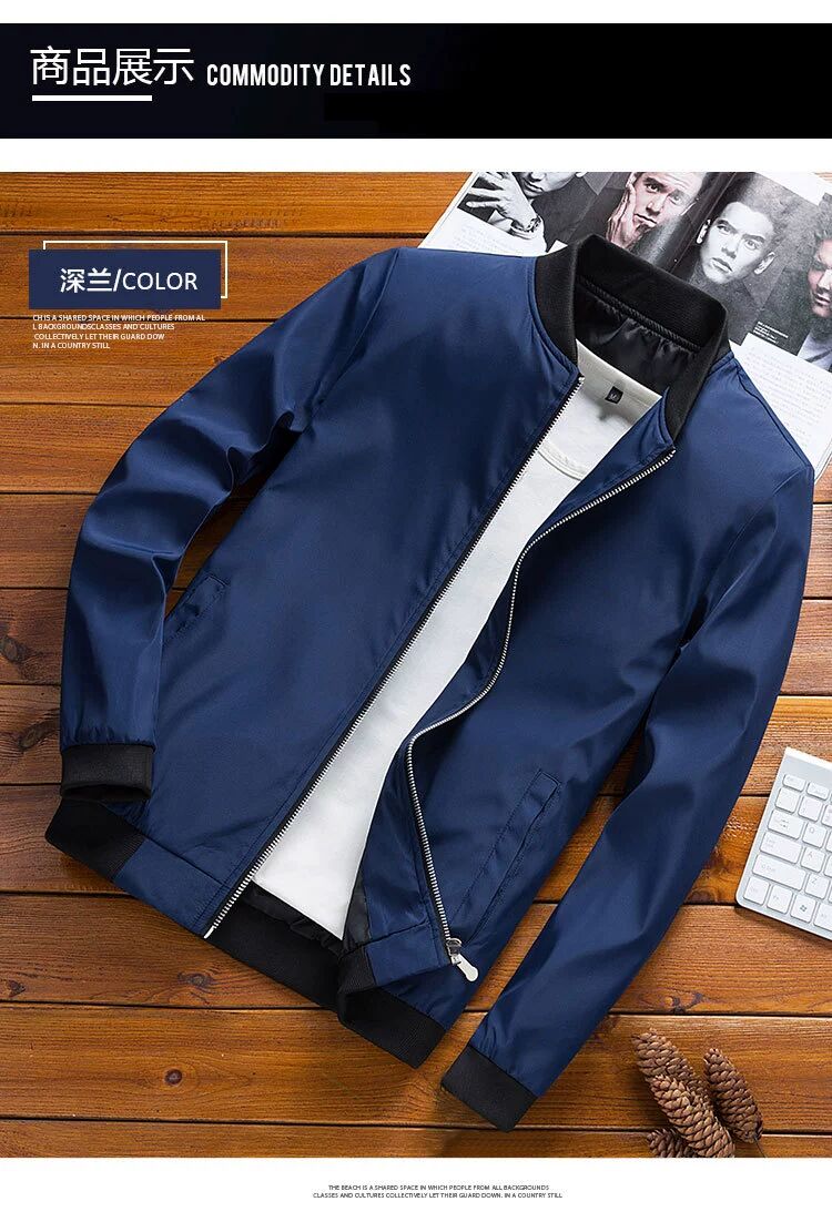 wholesale custom design High quality Mens jacket coat ultra-thin Leica clothes Casual Coat Slim Fit Jacket bomber jacket men