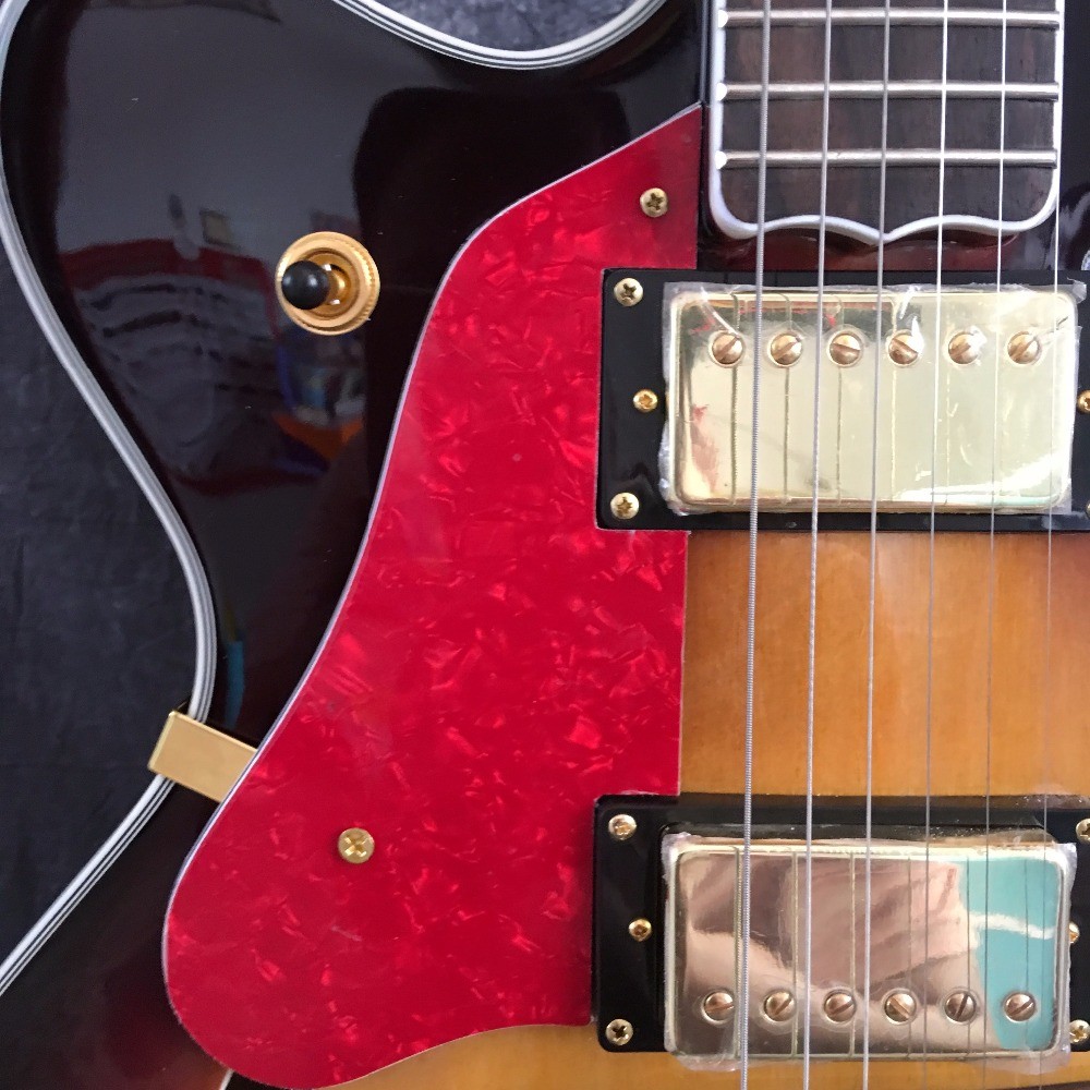 Vintage Sunburst L5 Electric Jazz Guitars with gold Hardware